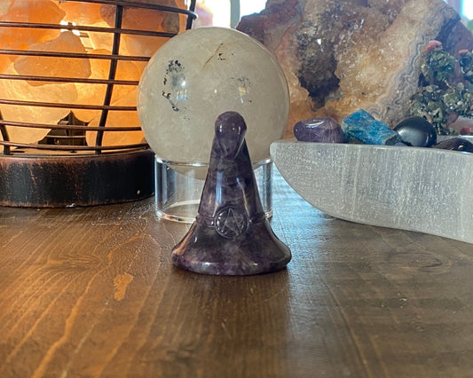 Chevron Amethyst Witch Hat - Purple Door Alchemy