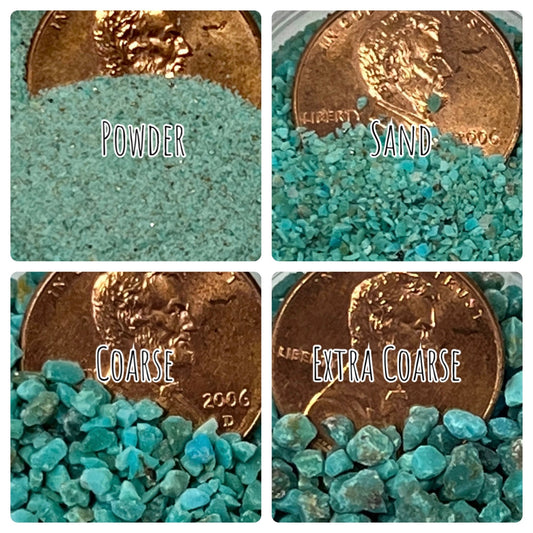 Crushed Kingman Turquoise - Crushed Minerals - Purple Door Alchemy