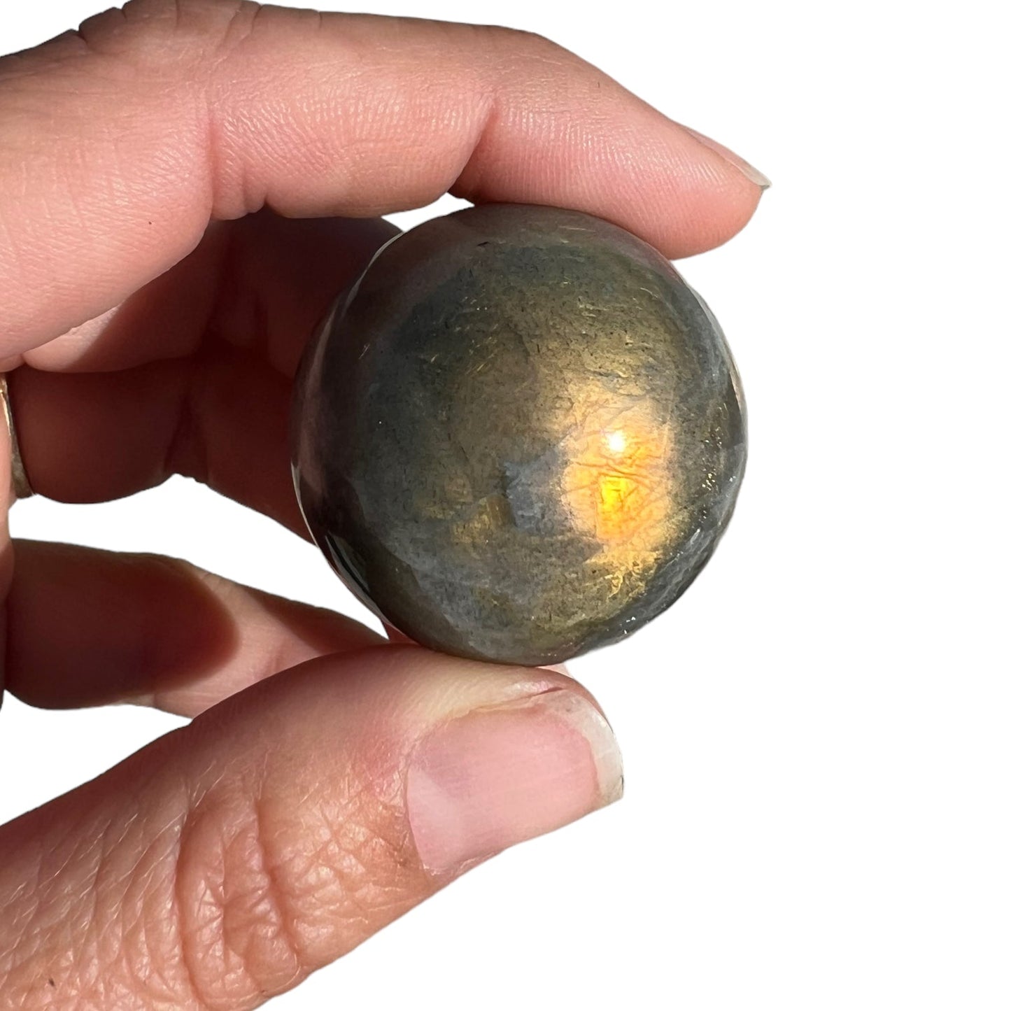 Fire Labradorite Sphere - Purple Door Alchemy