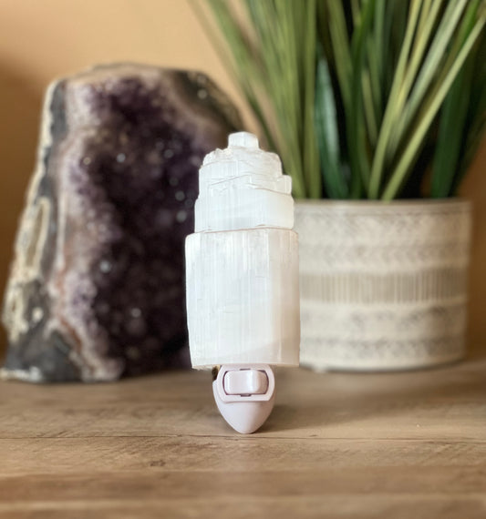 Lampe de chevet en sélénite