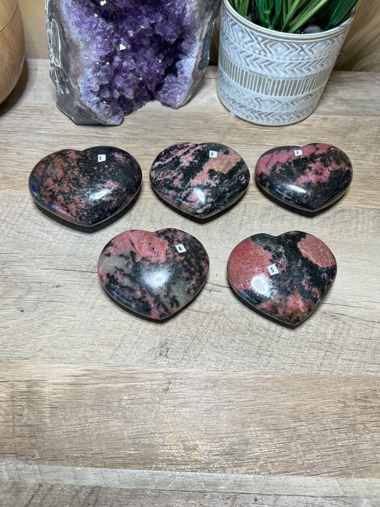 Rhodonite Heart - Purple Door Alchemy