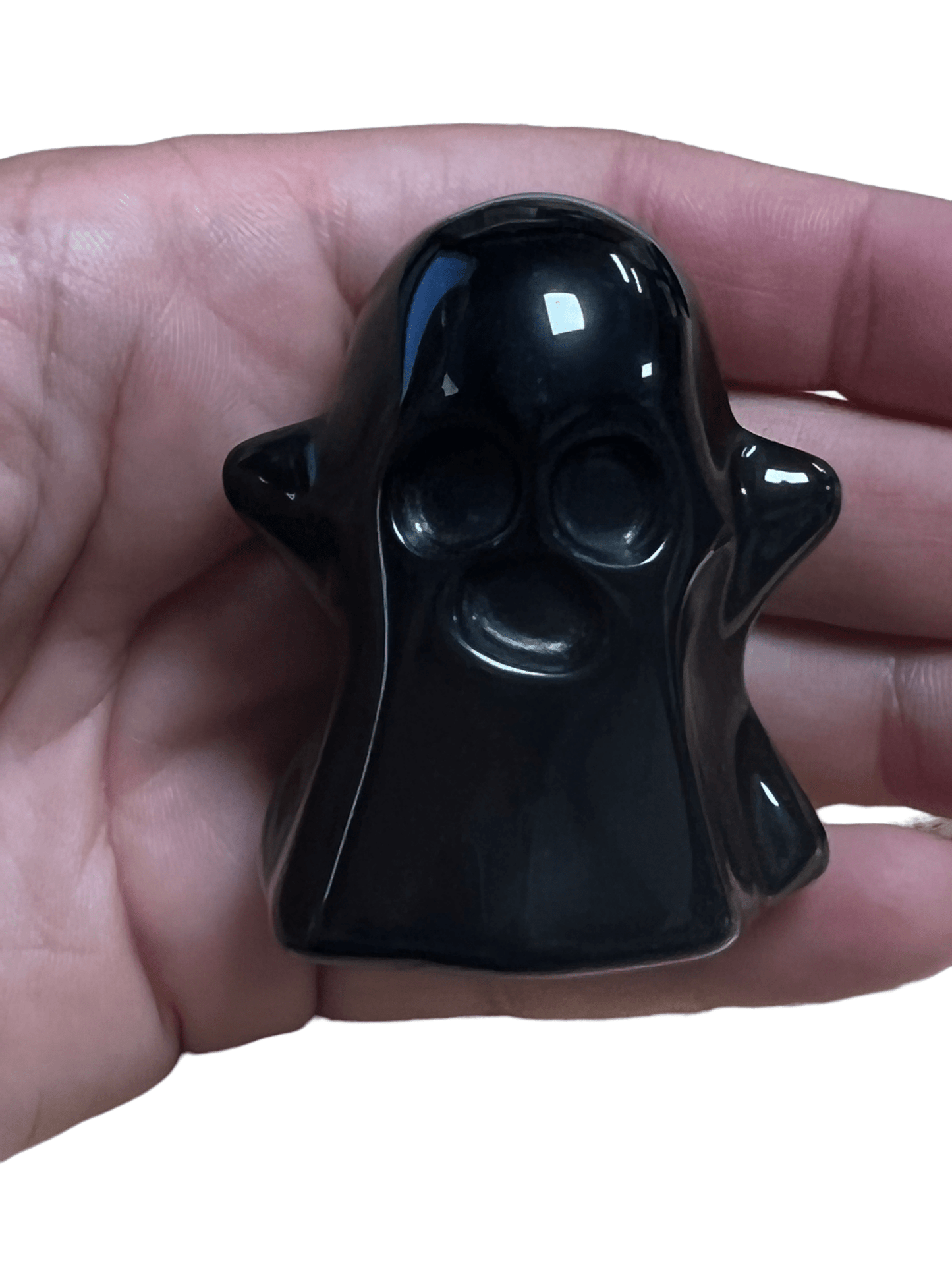 Obsidian Ghost Carving - Purple Door Alchemy