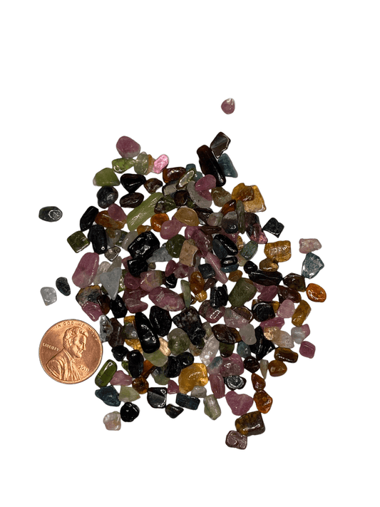 Rainbow Tourmaline Chips - Purple Door Alchemy