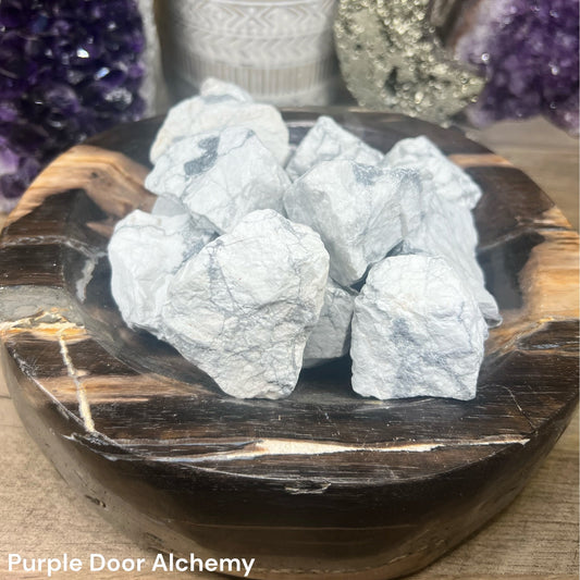 Raw White Howlite - Purple Door Alchemy